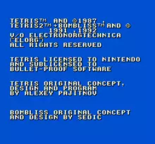 Image n° 1 - screenshots  : Super Tetris 2 + Bombliss